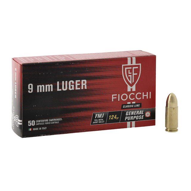 Fiocchi 9mm Luger 124gr FMJ