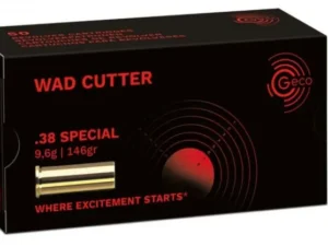 GECO .38 Special 148-grain Wad Cutter precision target ammunition 50-round box.