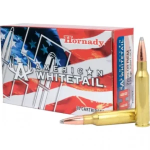 Hornady American Whitetail 7mm-08 Rem 139gr InterLock soft point hunting ammunition box