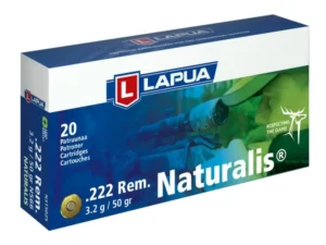 Lapua .222 Remington 50-grain Naturalis lead-free hunting ammunition 20-round box