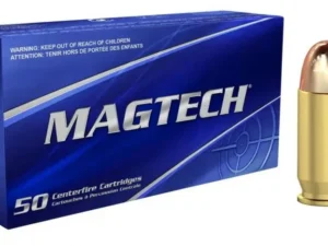 Magtech .45 ACP 230-grain Full Metal Jacket FMJ target ammunition 50-round box.