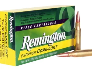Buy Remington 7mm-08 Rem 140gr PSP Core-Lokt soft point hunting ammunition box.