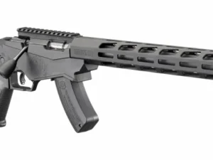 Ruger Precision Rimfire rifle chambered in .17 HMR with adjustable stock and M-LOK handguard.