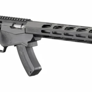 Ruger Precision Rimfire rifle chambered in .17 HMR with adjustable stock and M-LOK handguard.