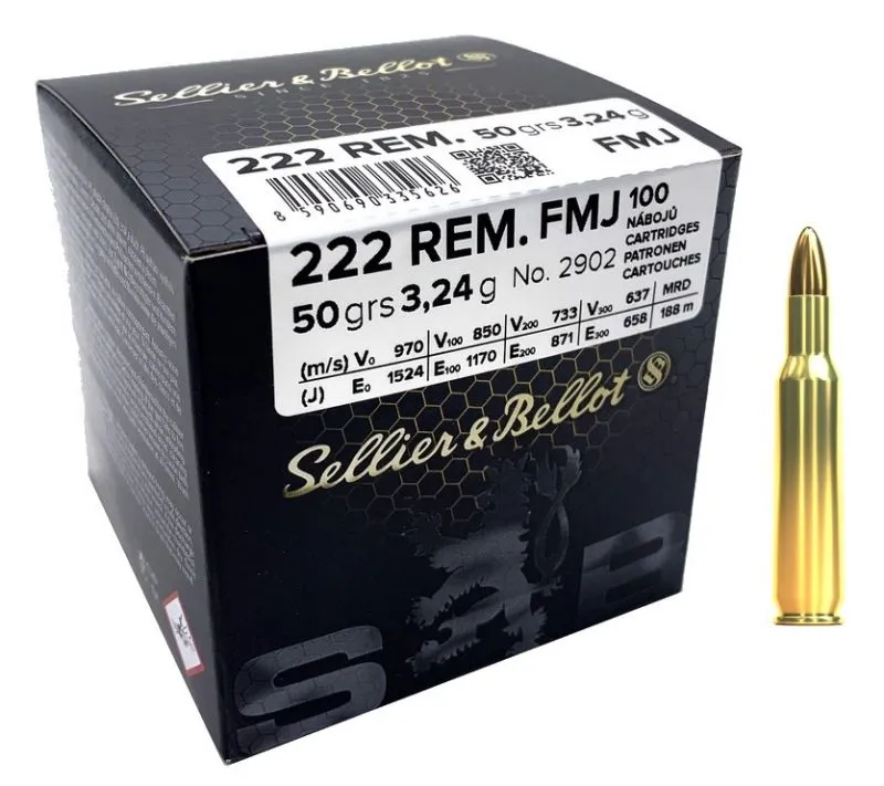 Sellier & Bellot .222 Remington 50gr FMJ