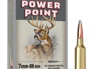 Winchester 7mm-08 Rem 140gr Power Point soft point hunting ammunition 20-round box