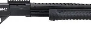 Rossi SR12 Tactical 12/76 pump-action shotgun with pistol grip, heat shield, and Picatinny rails.